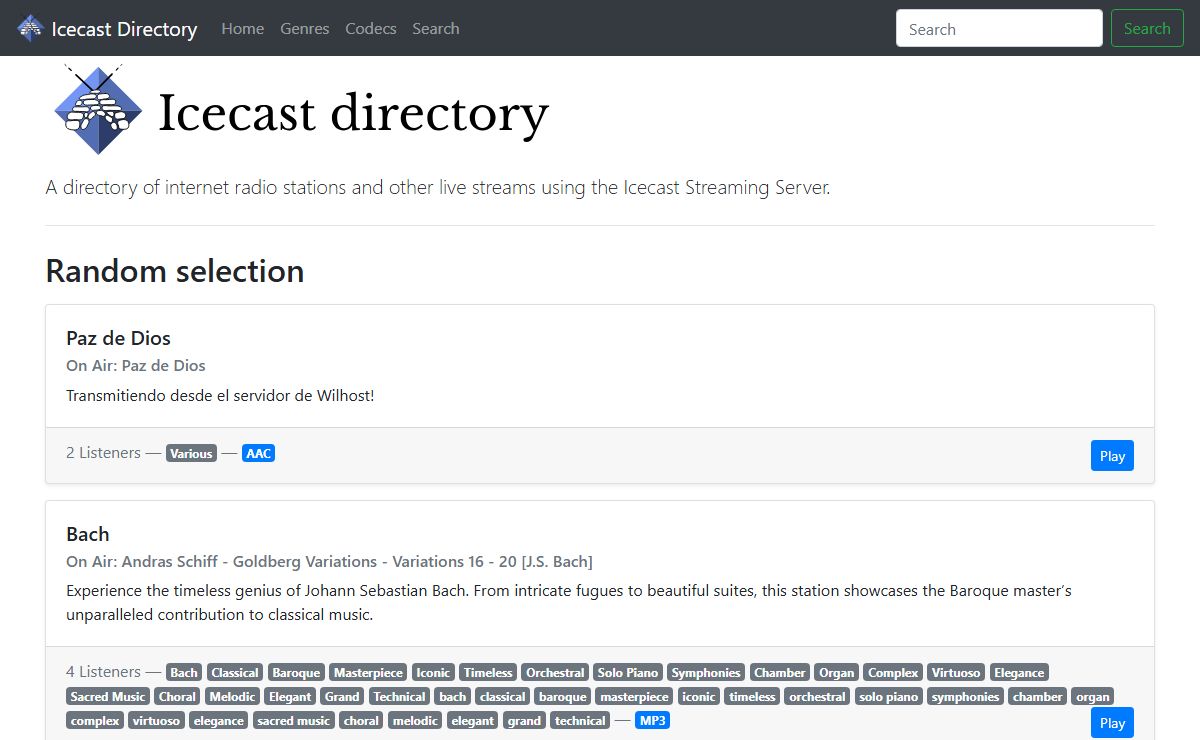 Xiph Directory (BETA) — Index