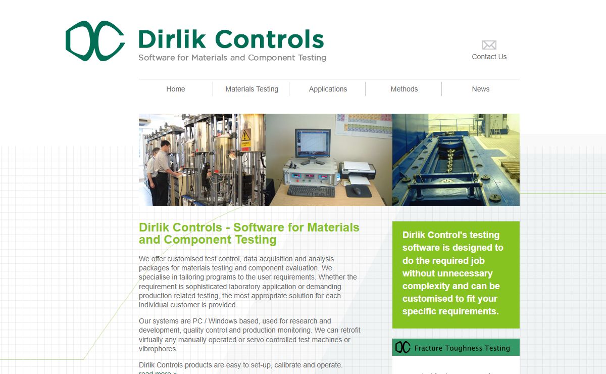 Dirlik Controls - Software for Materials and Component Testing