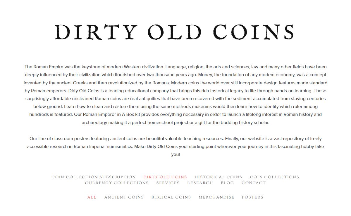 Dirty Old Coins