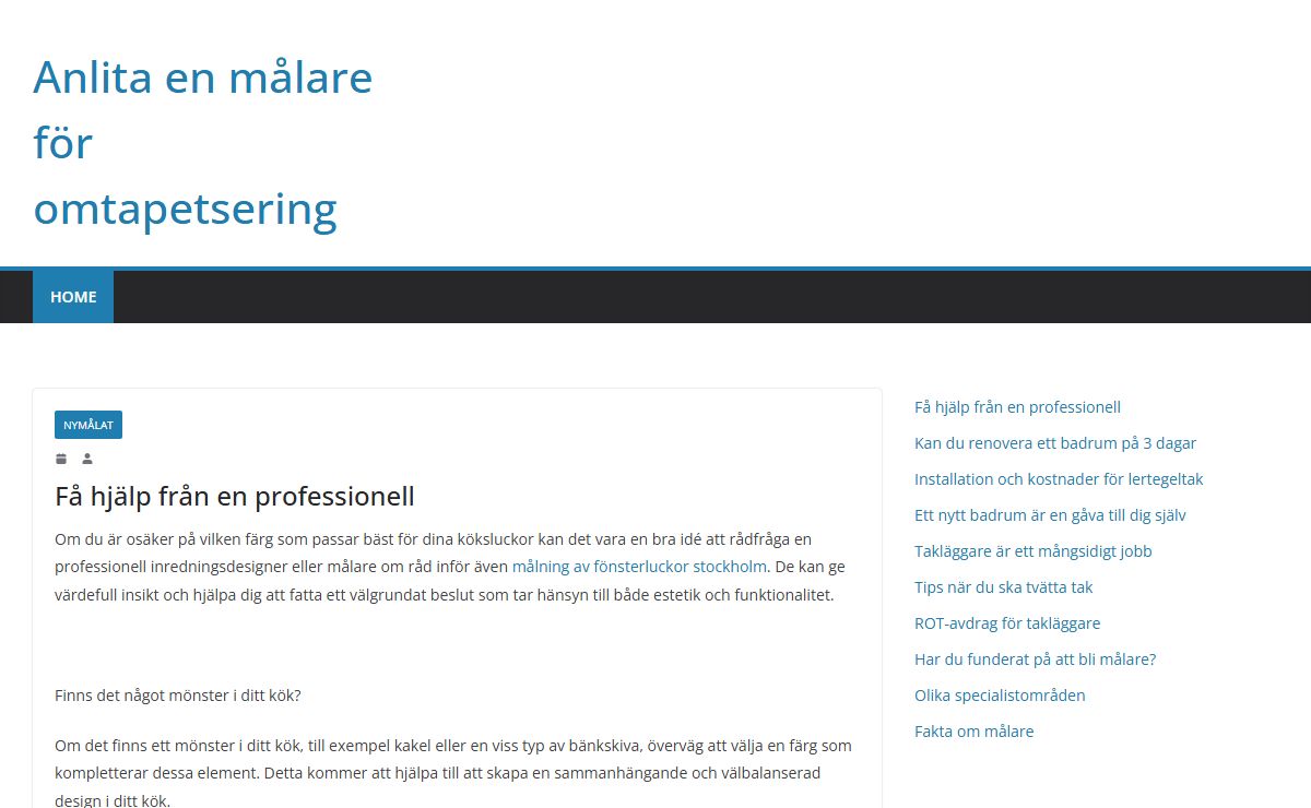 Anlita en målare för omtapetsering