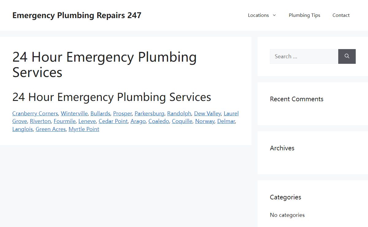 Emergency Plumbing Repairs 247 – Reserve one of our Plumbers Now!