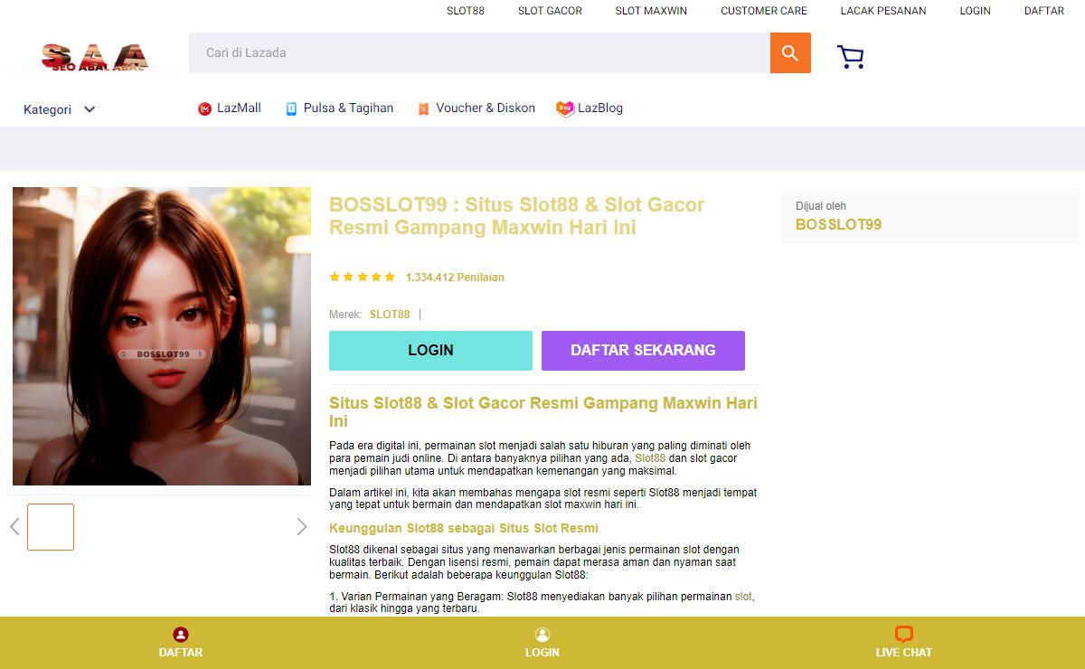 BOSSLOT99 : Situs Slot88 & Slot Gacor Resmi Gampang Maxwin Hari Ini