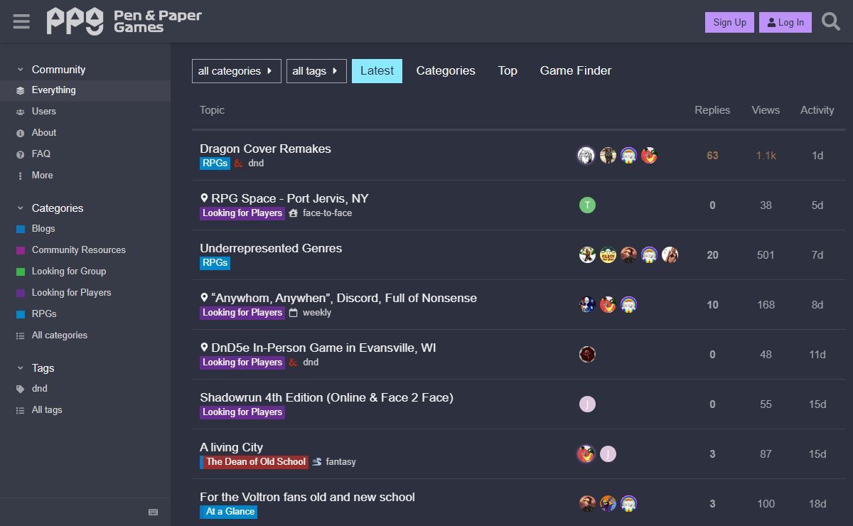 Pen & Paper Games