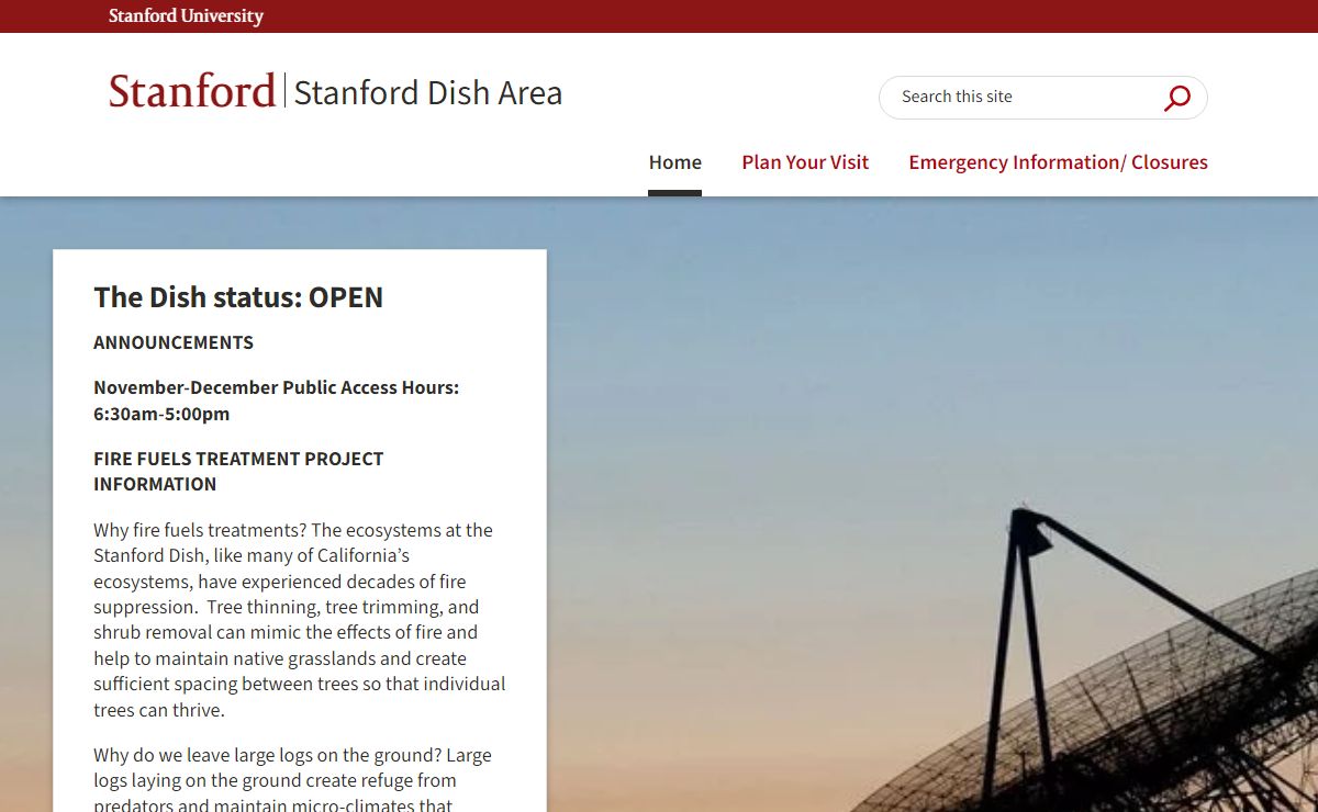 Stanford Dish Area
