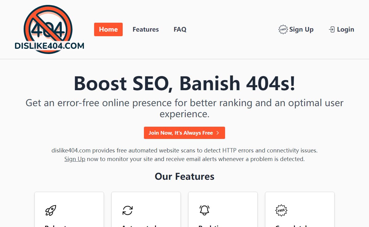 Free 404 Checker - dislike404.com