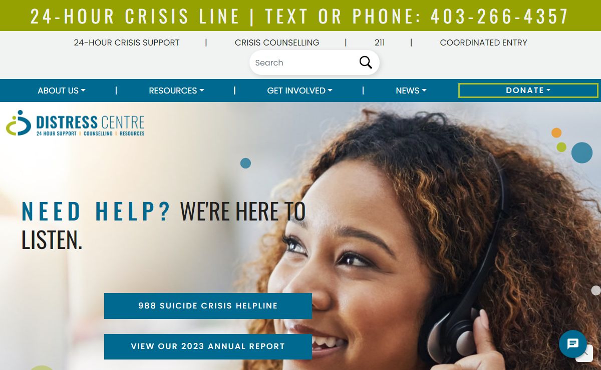 Crisis Services in Calgary & Southern AB | Distress Centre