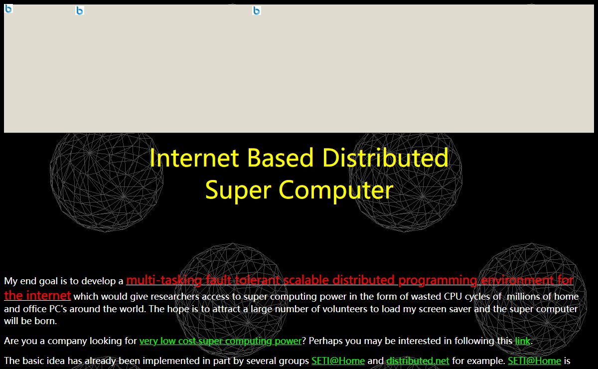 Internet Based Super Computer
