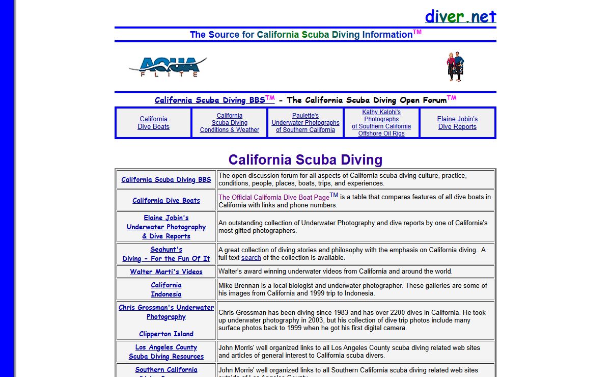 California Scuba Diving BBS forum, news, photos, videos, dive boats, stories, and weather