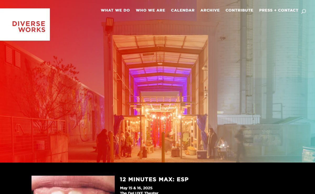 landing page - DiverseWorks