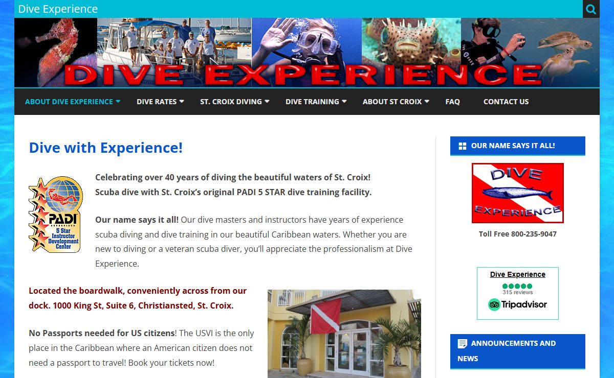 Home Page - Dive Experience
