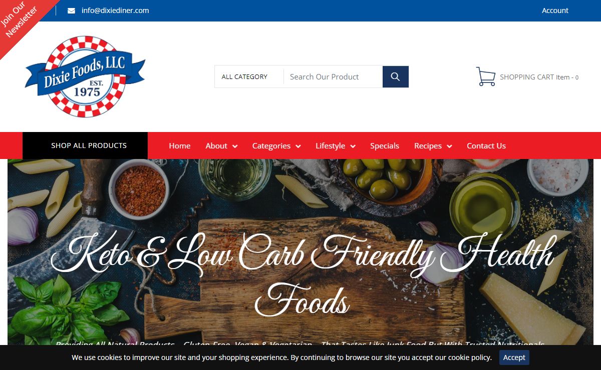Dixie Diner - Keto & Low Carb Friendly Health Foods