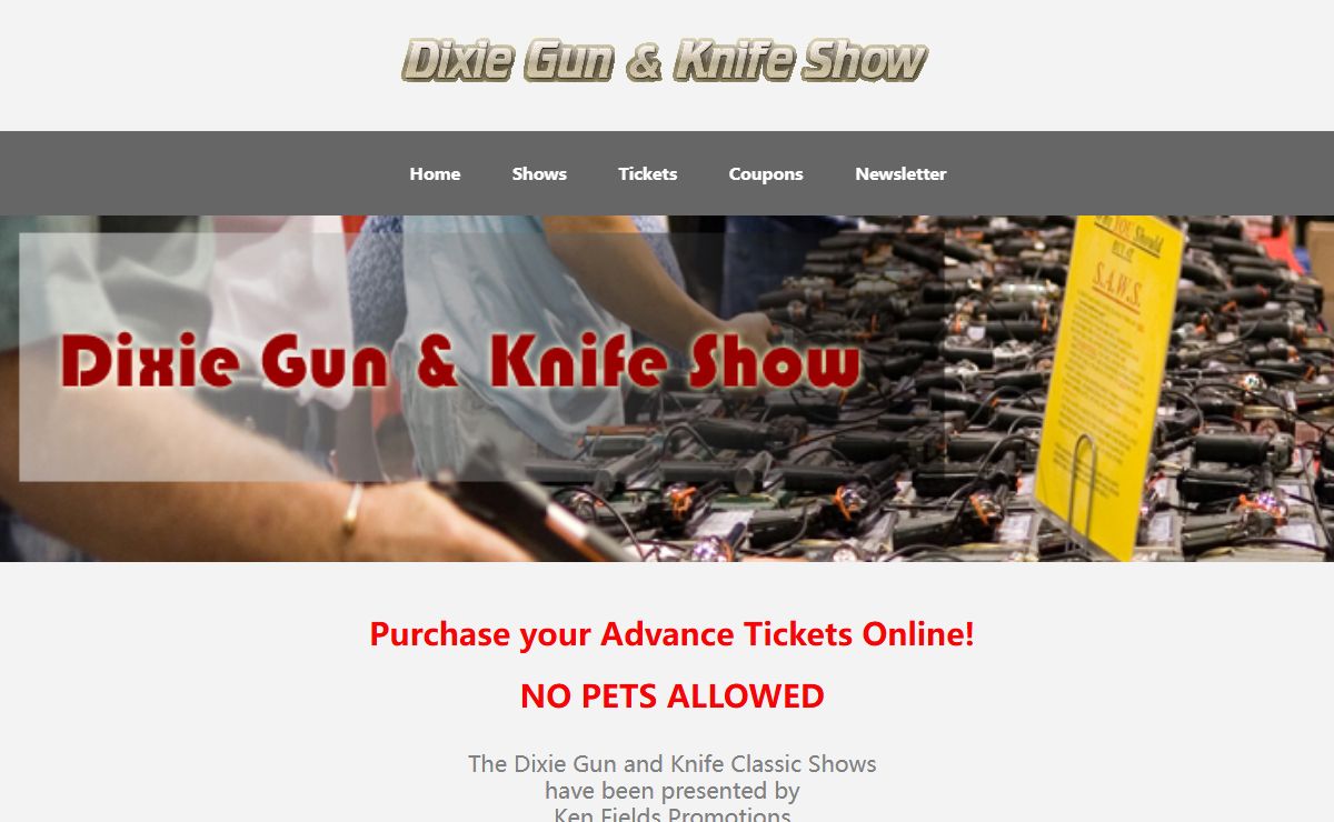 Dixie Gun and Knife Show Home