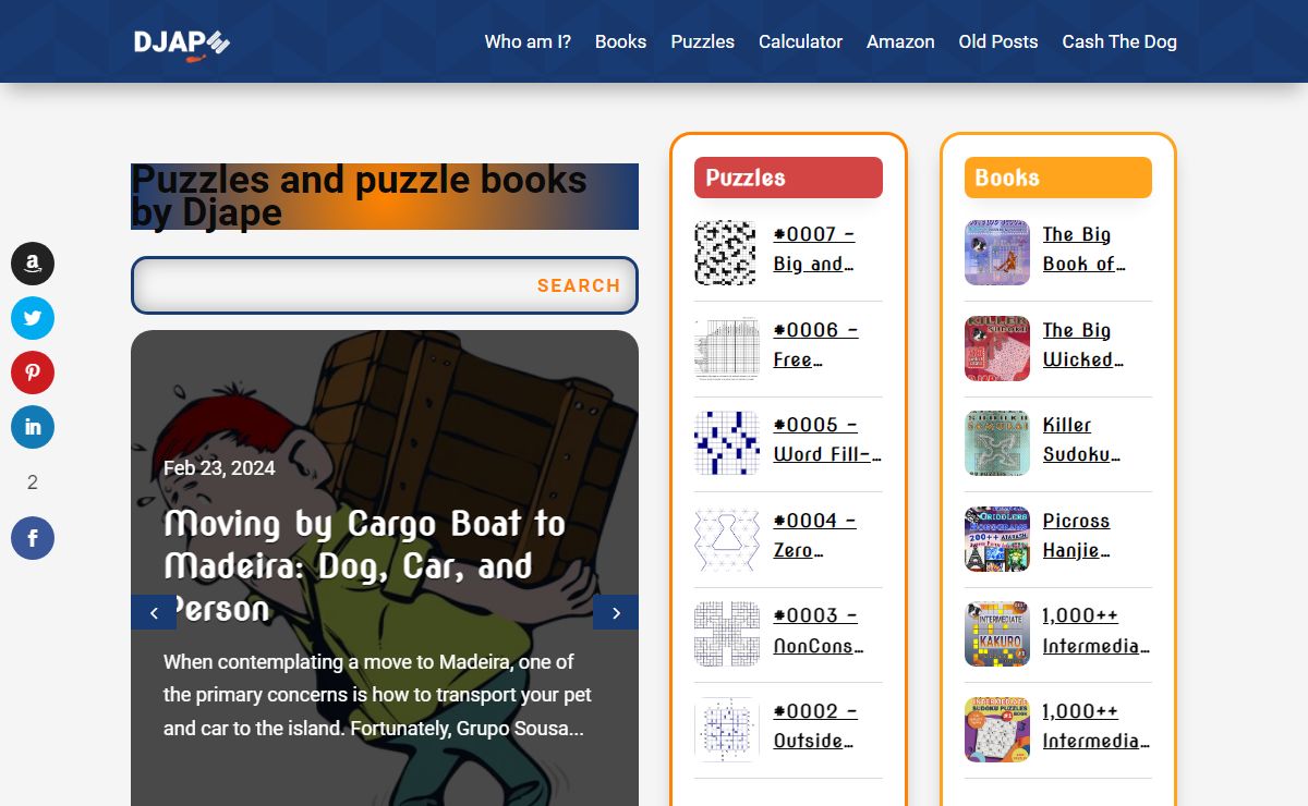 Djape Puzzle Books, PDFs, and Freebies