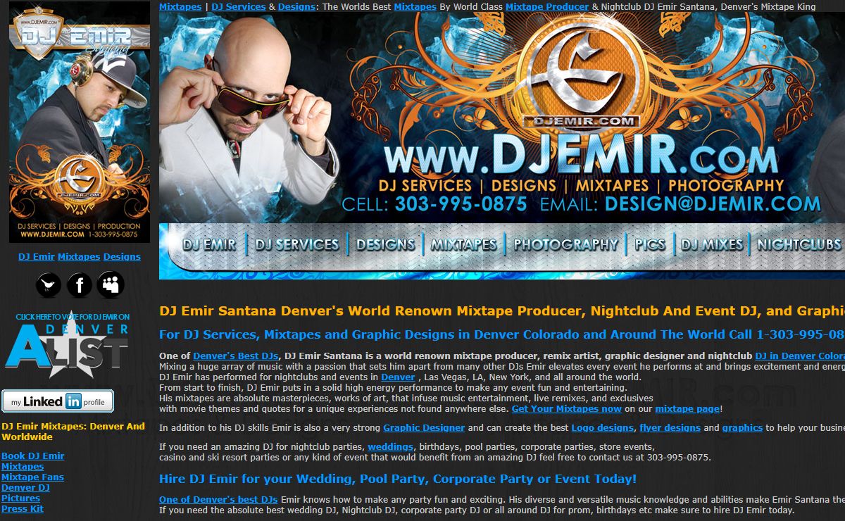 DJ Emir Santana Denver's World Class Mixtape And Event DJ And Graphic Designer