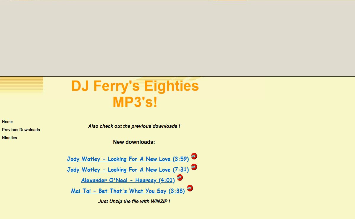 DJ Ferry's Eighties MP3's!