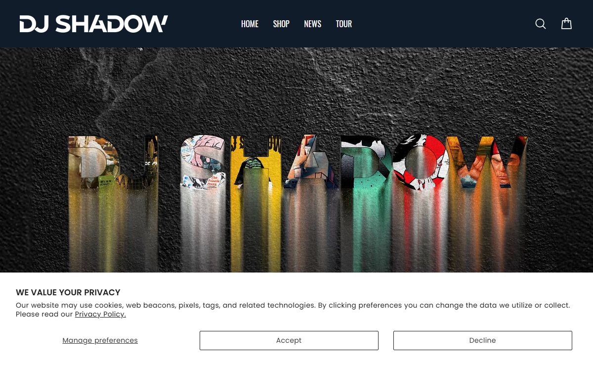 DJ Shadow Official Site and Merchandise