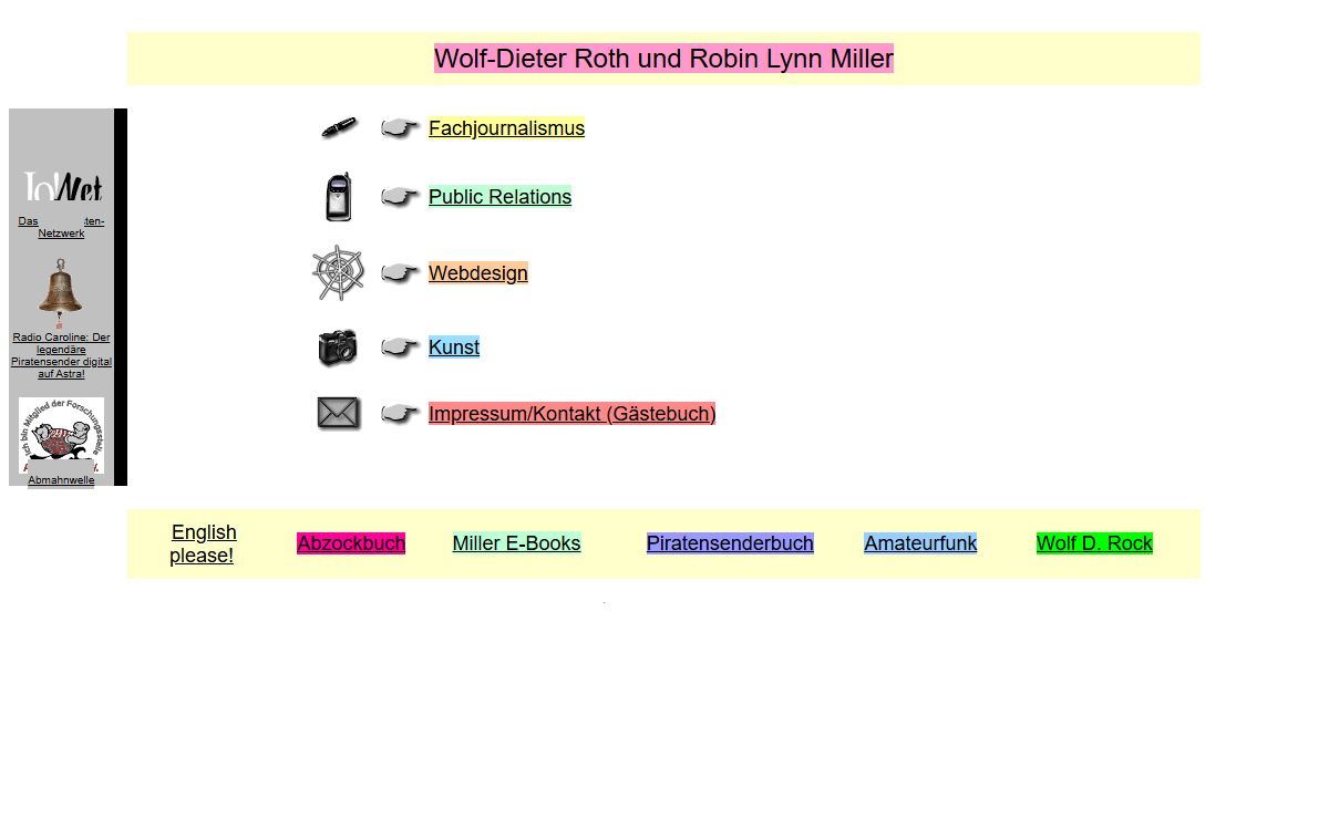 Journalist Wolf-Dieter Roth und Webdesignerin Robin Lynn Miller