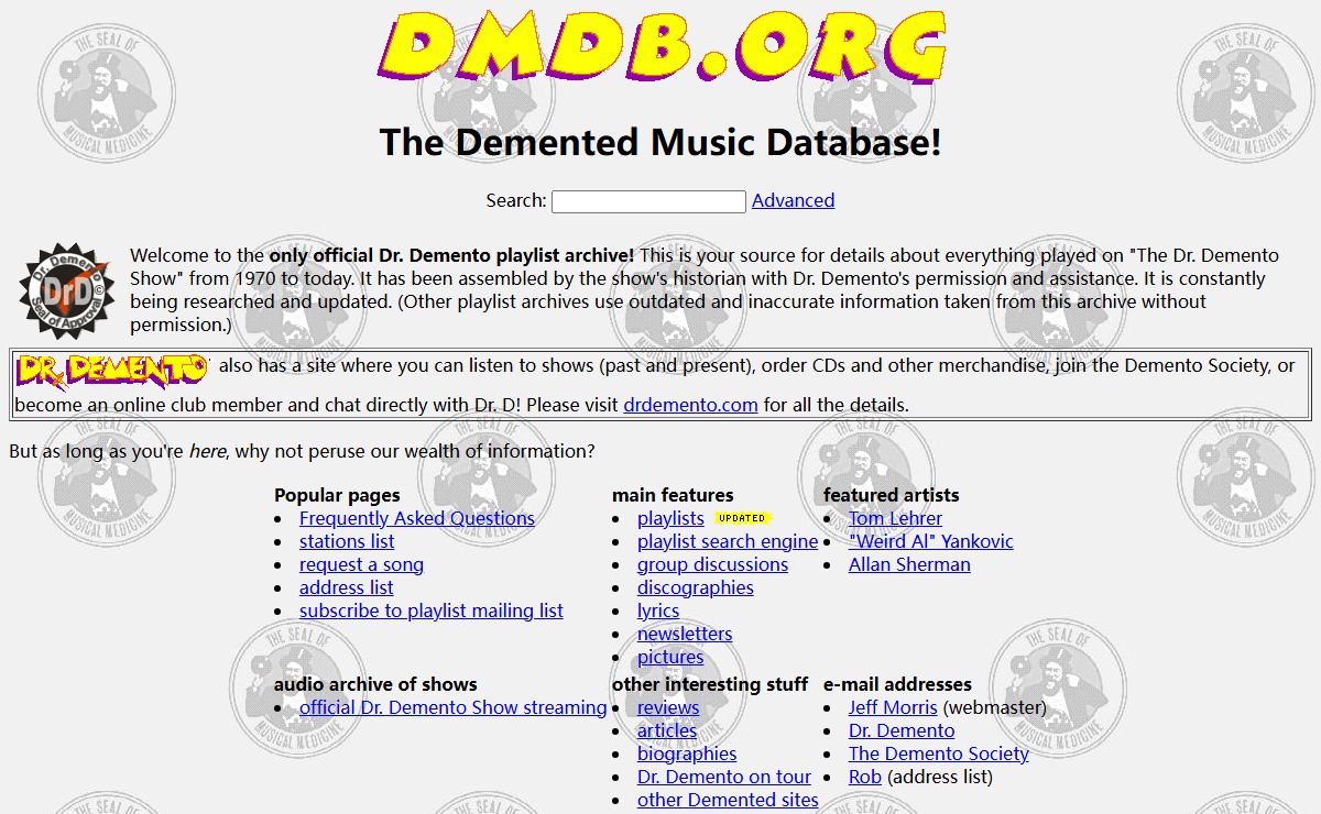 The Demented Music Database