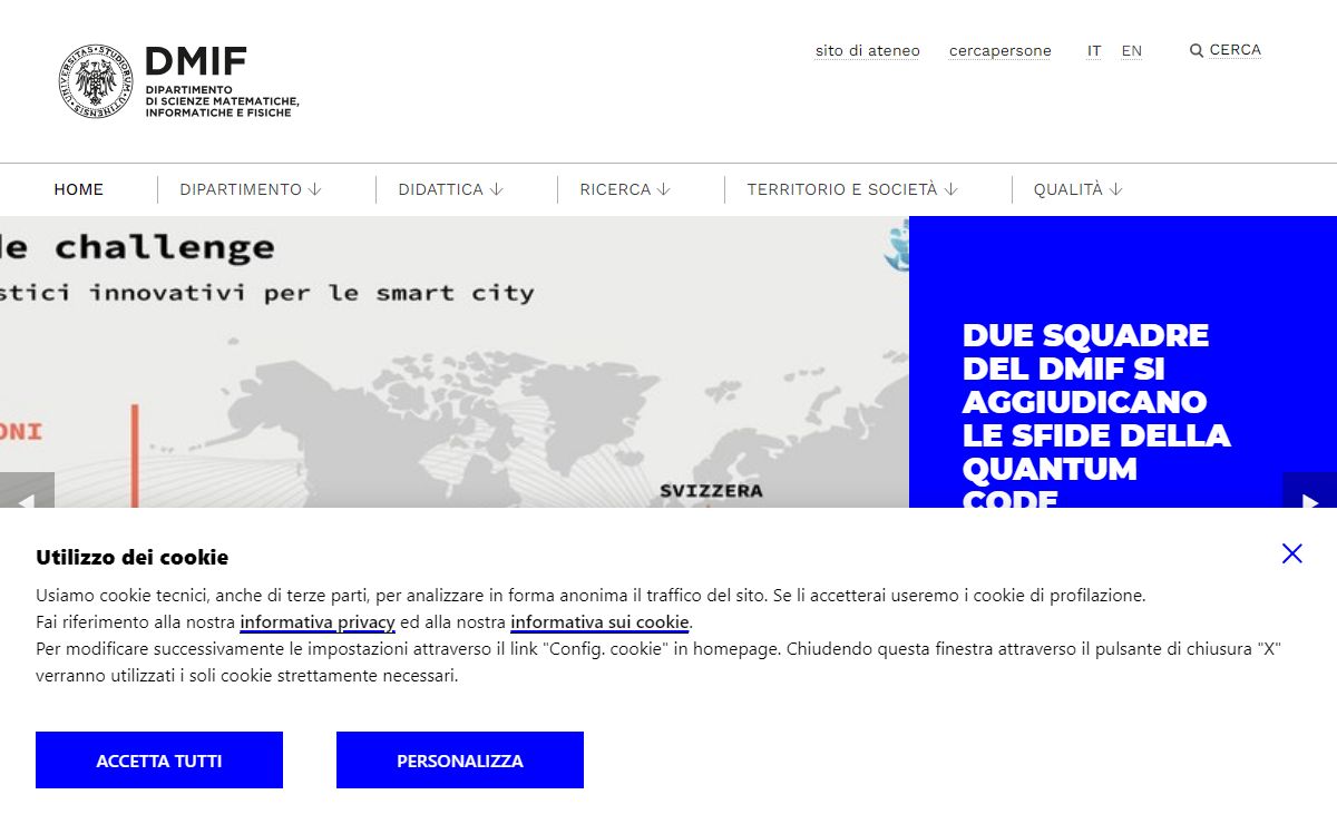 DMIF - Dipartimento di Scienze Matematiche, Informatiche e Fisiche