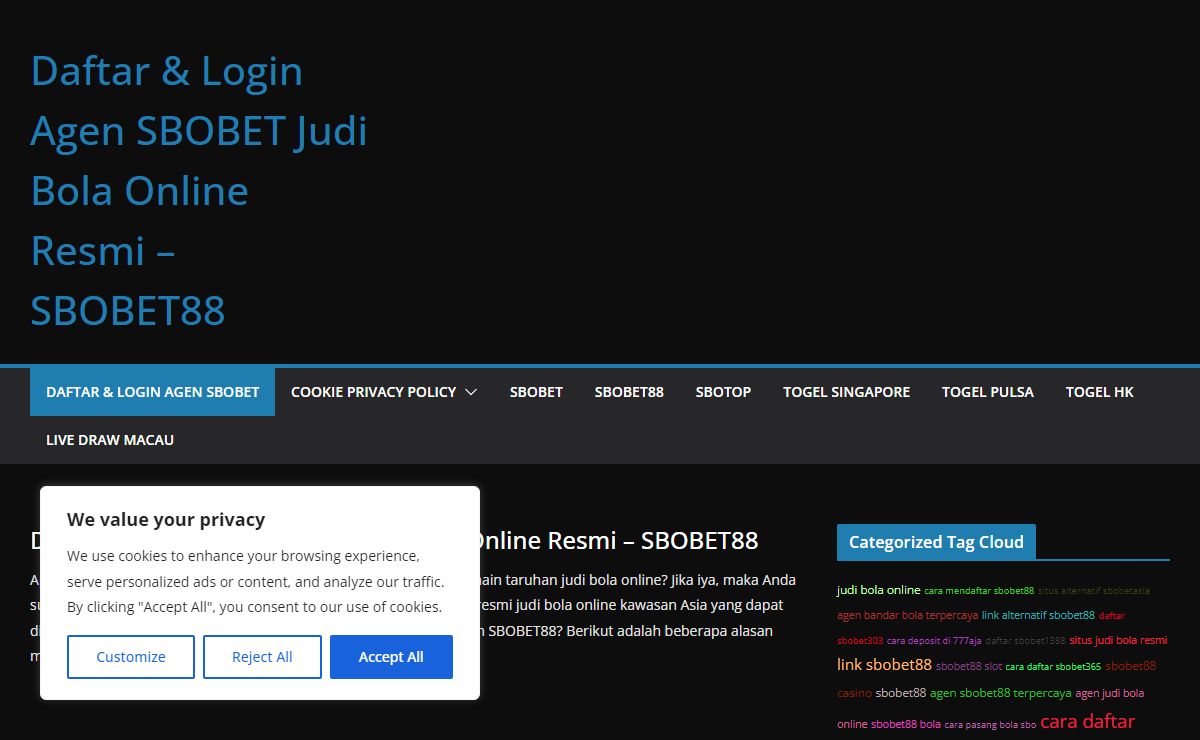 Daftar & Login Agen SBOBET Judi Bola Online Resmi - SBOBET88 - Daftar & Login Agen SBOBET Judi Bola Online Resmi - SBOBET88