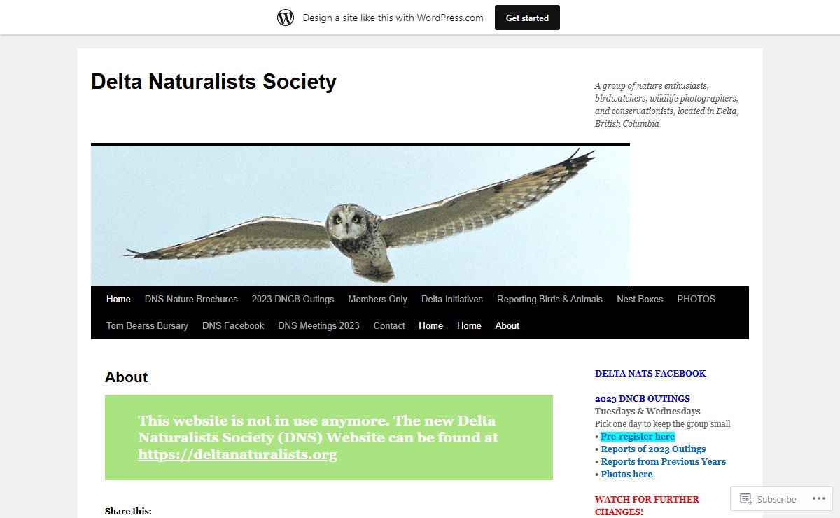Delta Naturalists Society | A group of nature enthusiasts, birdwatchers, wildlife photographers, and conservationists, located in Delta, British Columbia