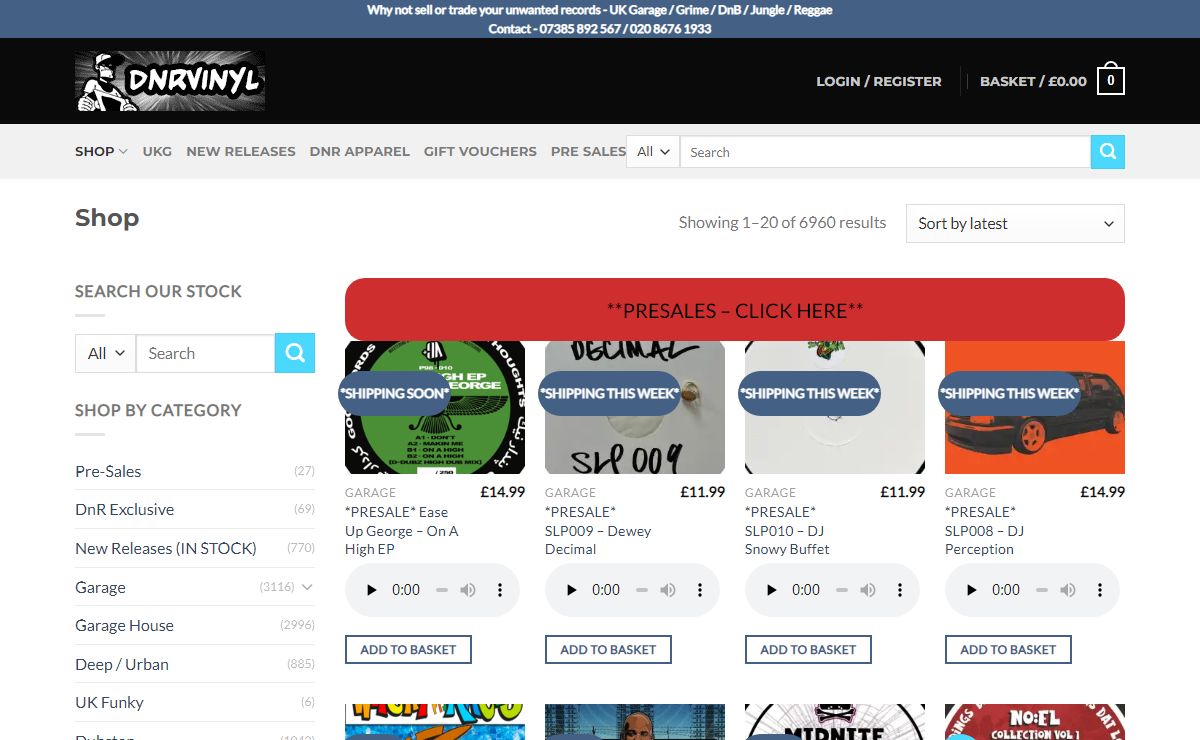 DNR Vinyl – UKG – Grime – House – Dubstep