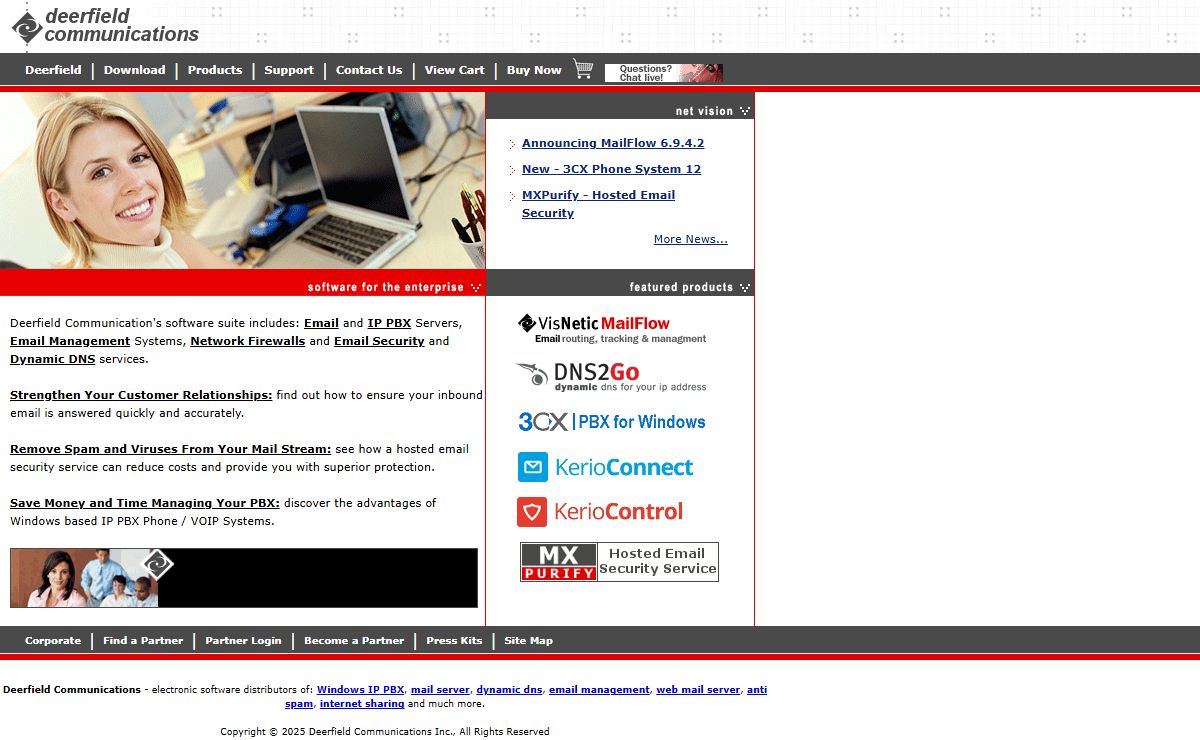 Mail Server, Mail Flow, 3CX, Kerio, DNS2Go - Deerfield Communications