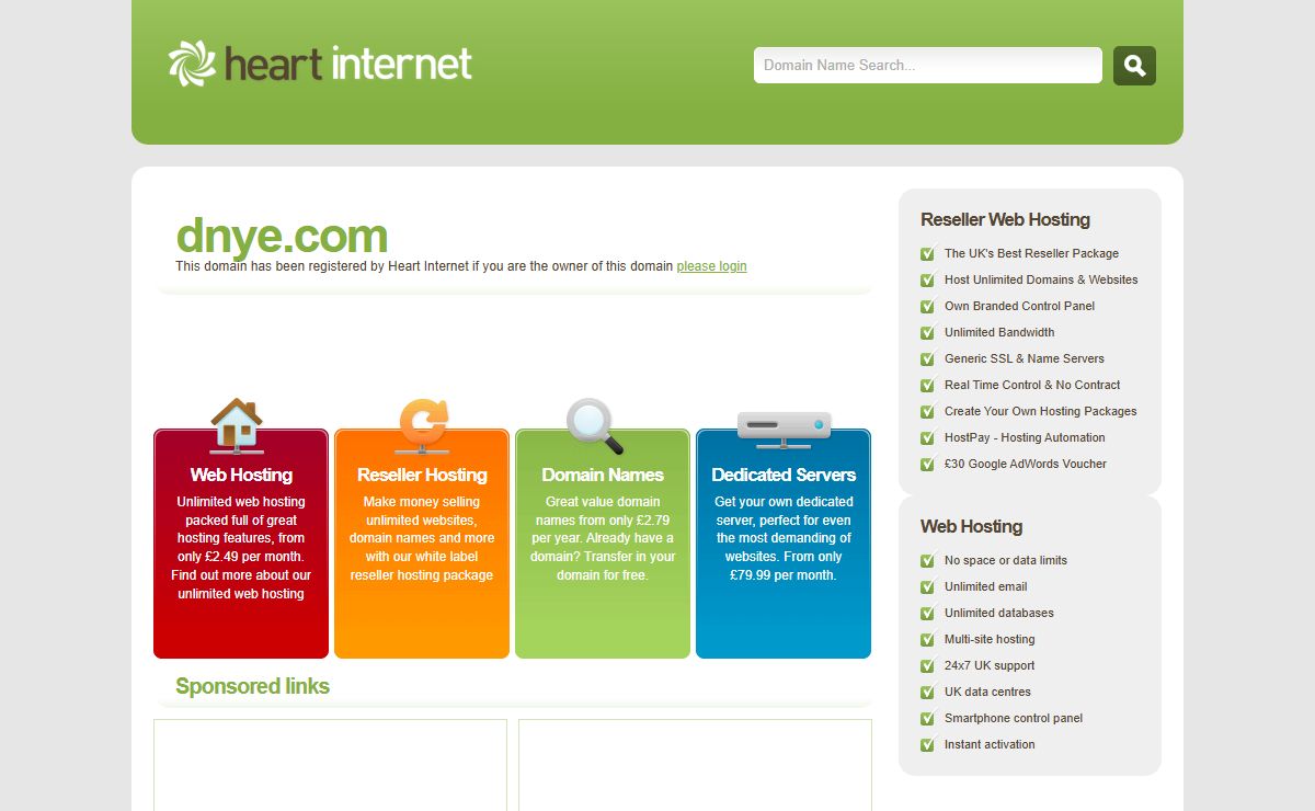 Web Hosting, Reseller Hosting & Domain Names from Heart Internet