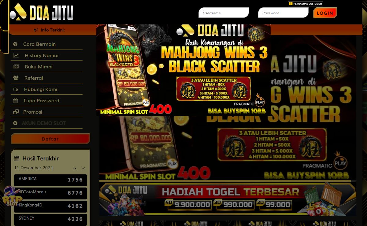 DOAJITU | AGEN TEBAK ANGKA ONLINE BERHADIAH NO.1 DI INDONESIA