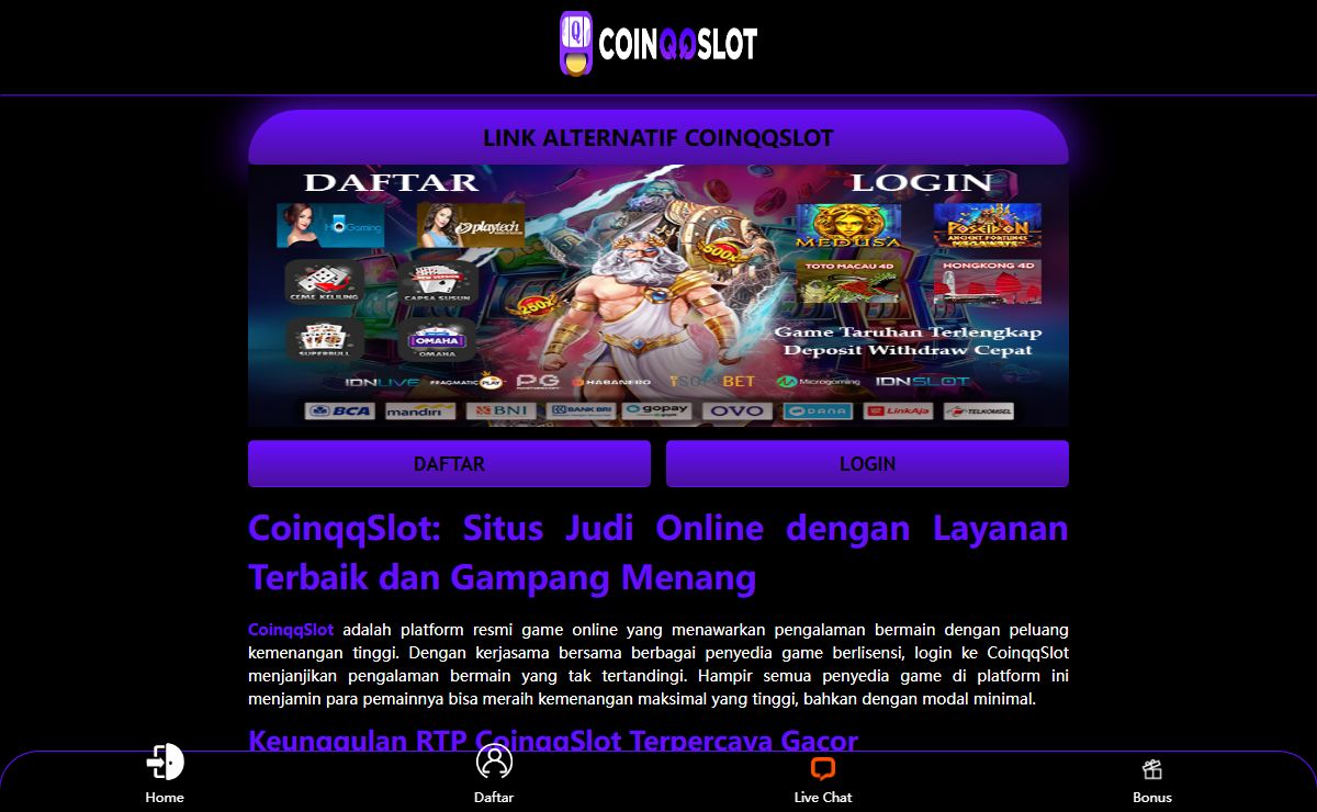 CoinqqSlot | Link Alternatif Coinqq Slot | Login CoinqqSlot