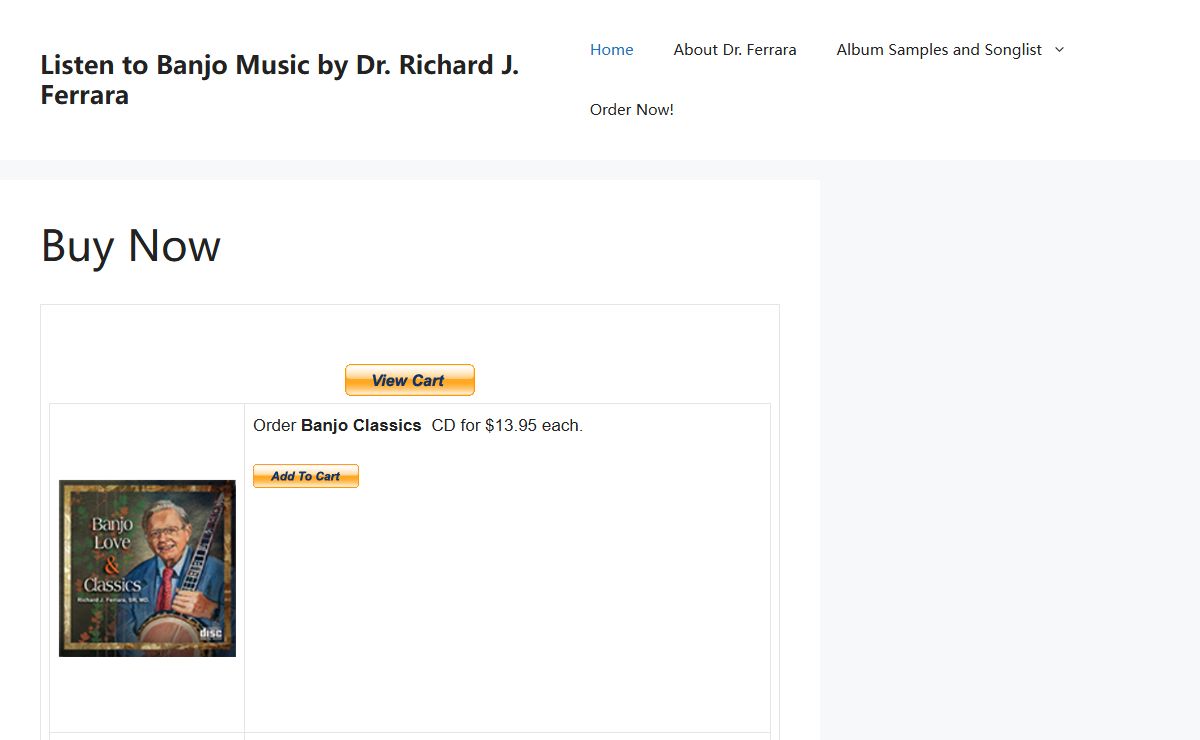 Listen to Banjo Music by Dr. Richard J. Ferrara – Banjo Music by Dr. Richard Ferrara