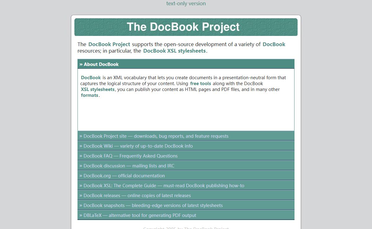 The DocBook Project