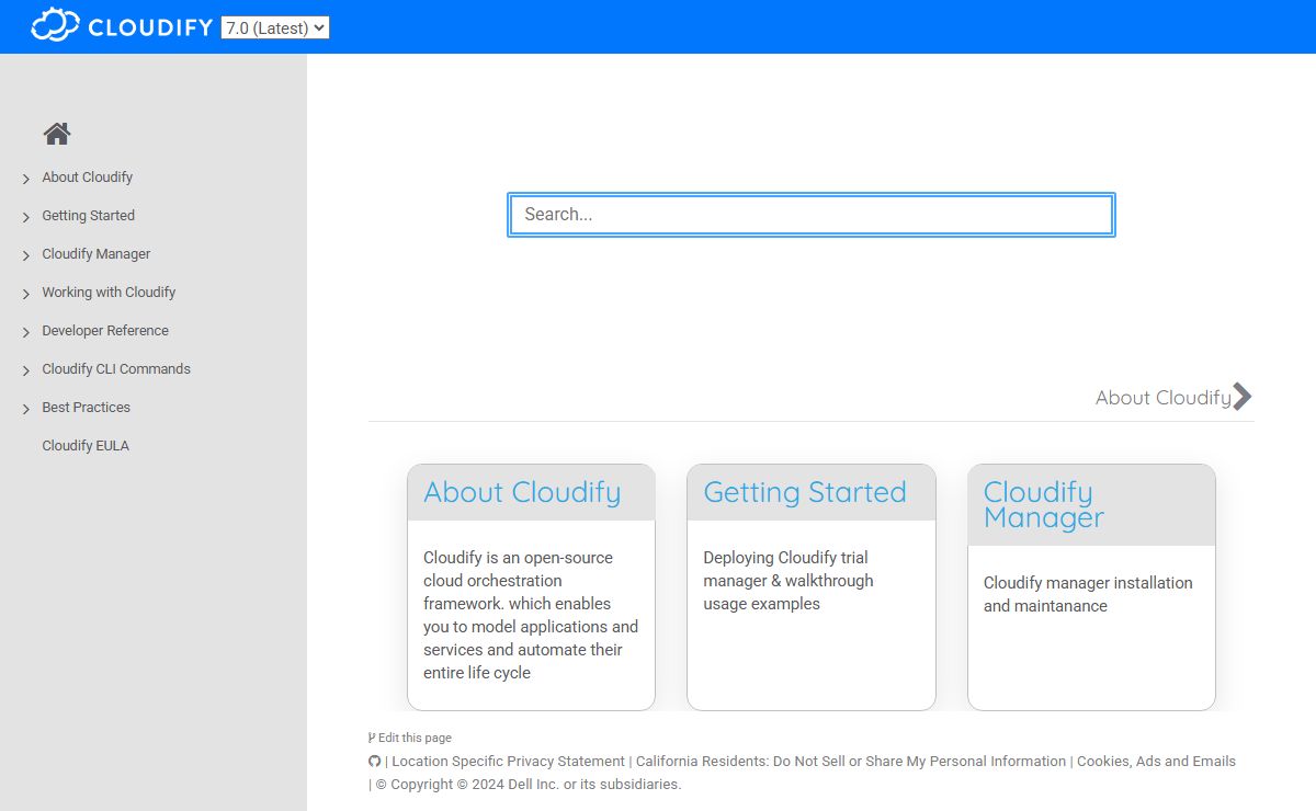 Cloudify Documentation Center | Cloudify Documentation Center