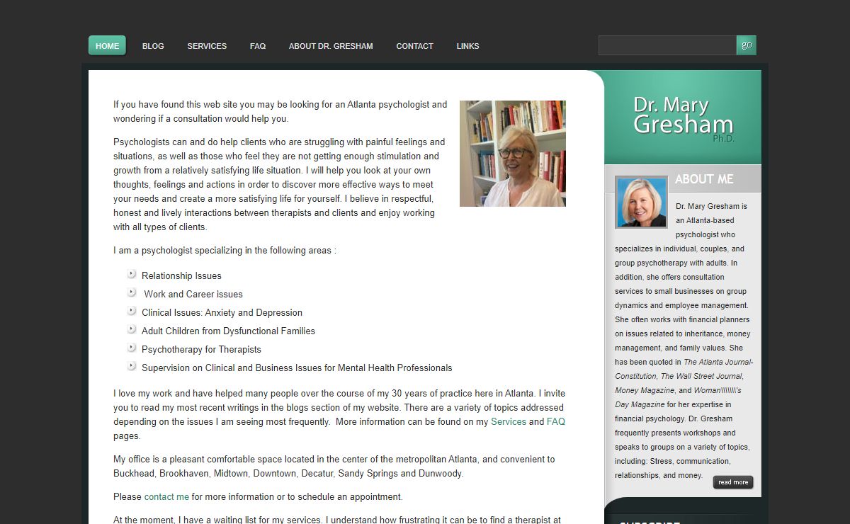 Atlanta Psychologist - Services provided by experienced psychologist