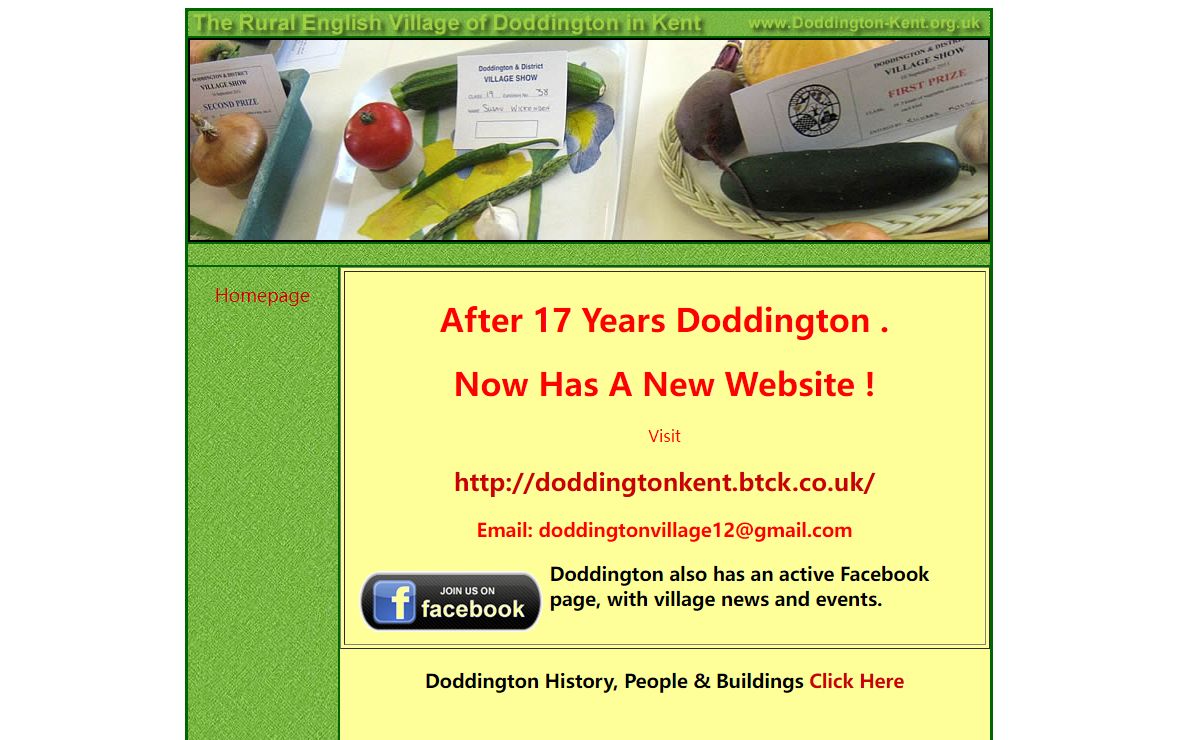 Doddington Village in the county of Kent, south east England