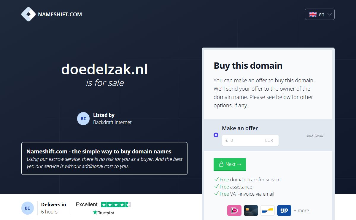doedelzak.nl is for sale