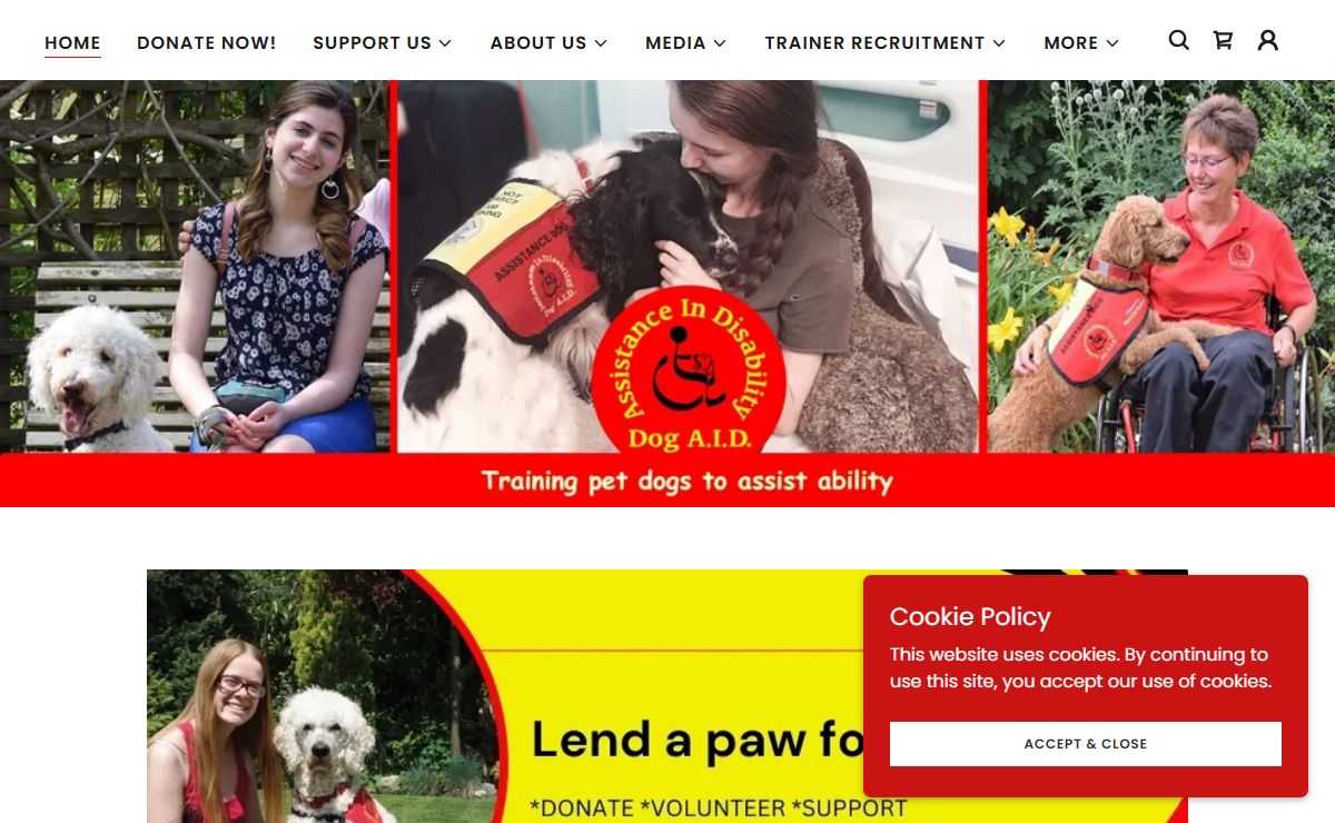 Dog A.I.D - Disabled Assistance, Charity, Disability, Assistance Dog