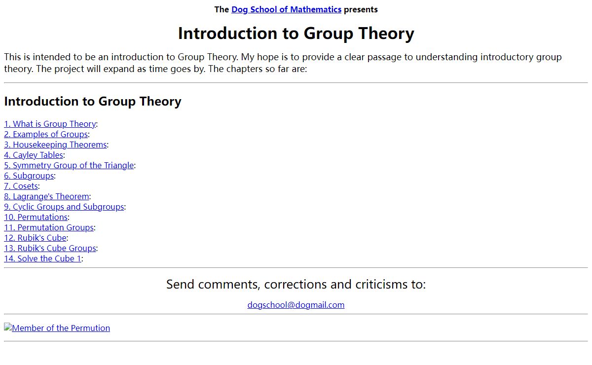 The Dog School of Mathematics Presents