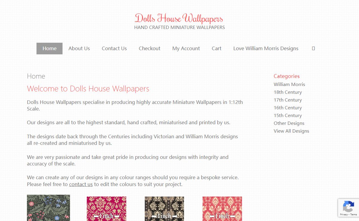 Dolls House Wallpapers – HAND CRAFTED MINIATURE WALLPAPERS
