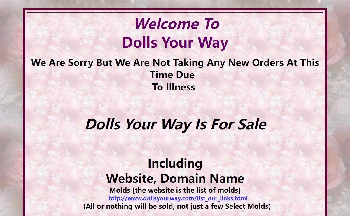 Dolls Your Way homepage