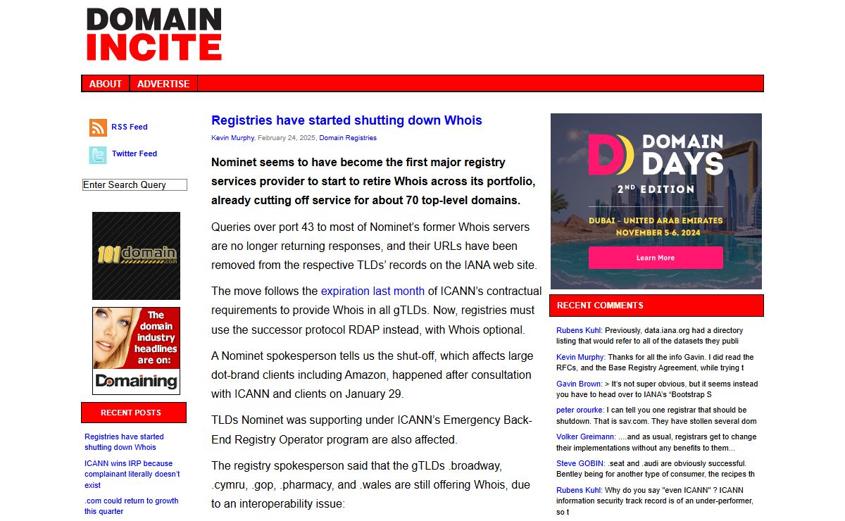 Domain Incite - Domain Name Industry News, Analysis & Opinion