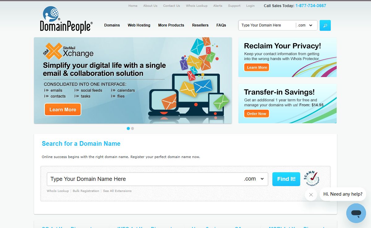 Domain Name Registration and Web Hosting | DomainPeople