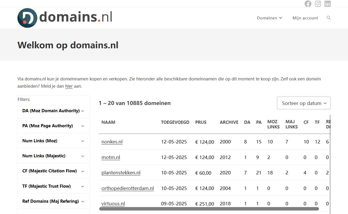 Domeinnamen kopen en verkopen - Domains.nl