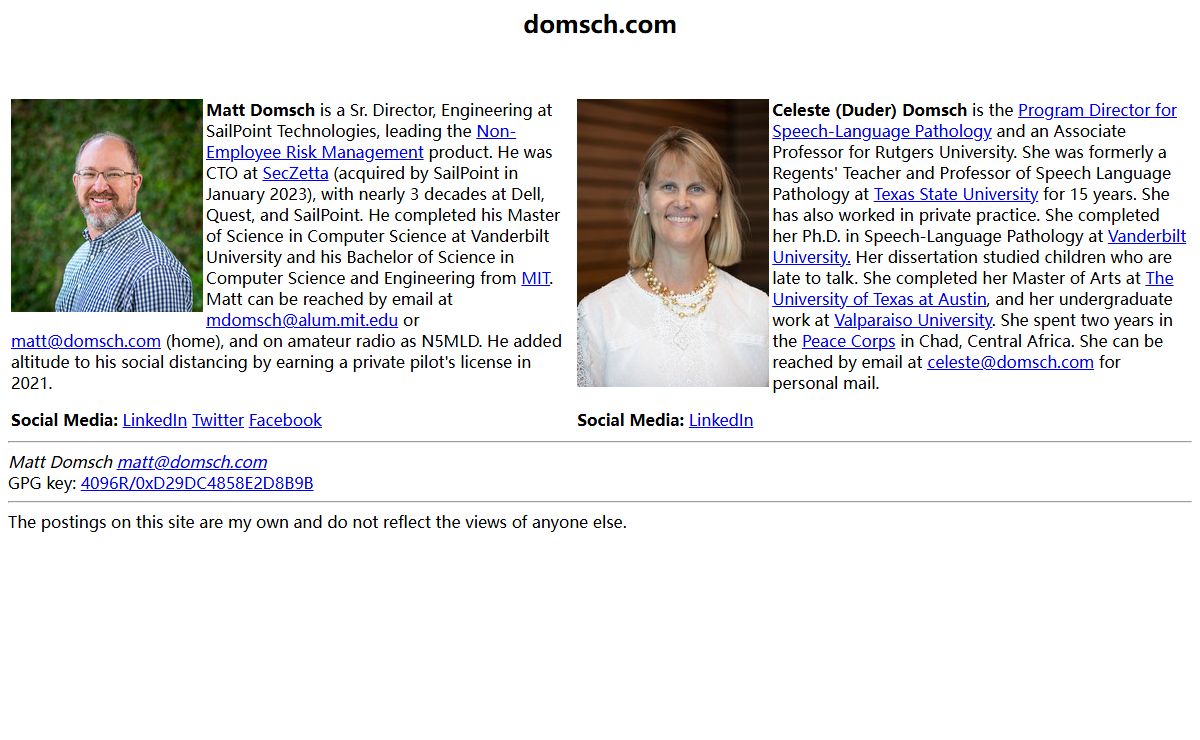 Domsch Home Page