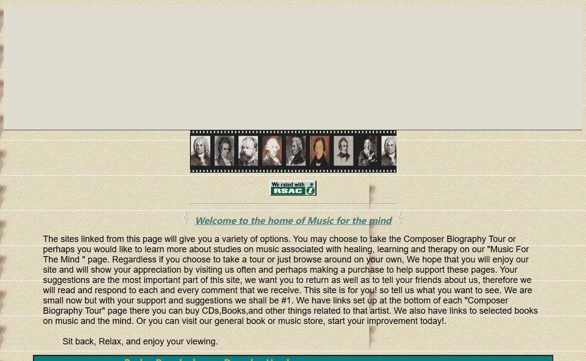 Music for the mind:music,therapy,composers,books,mozart,bach