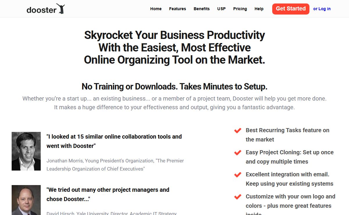 Dooster project management software - Task manager - Project collaboration