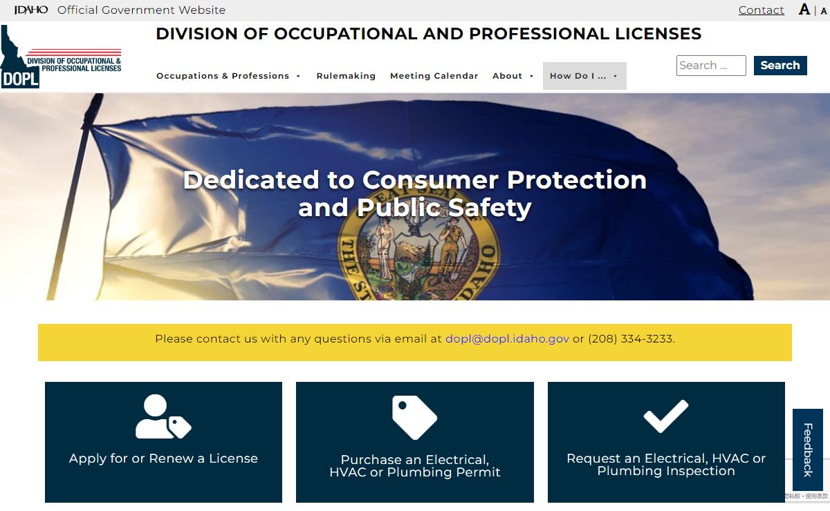 Welcome to Division of Occupational and Professional Licenses