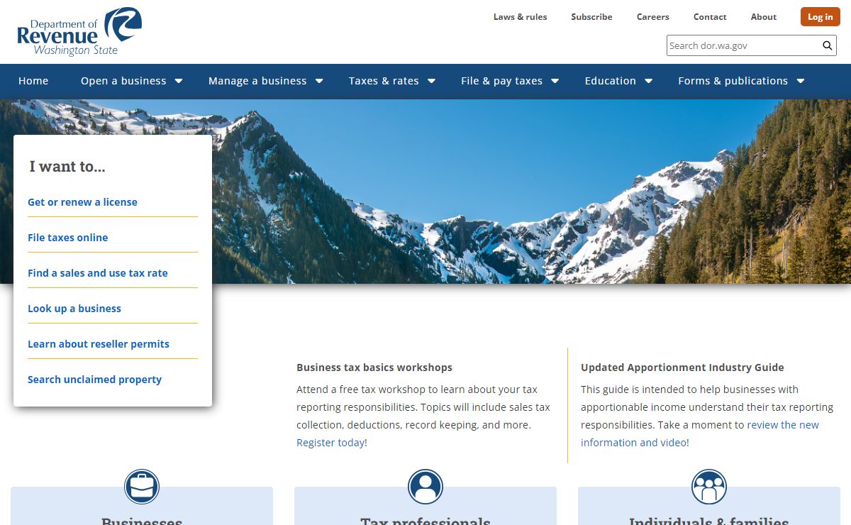 Home | Washington Department of Revenue