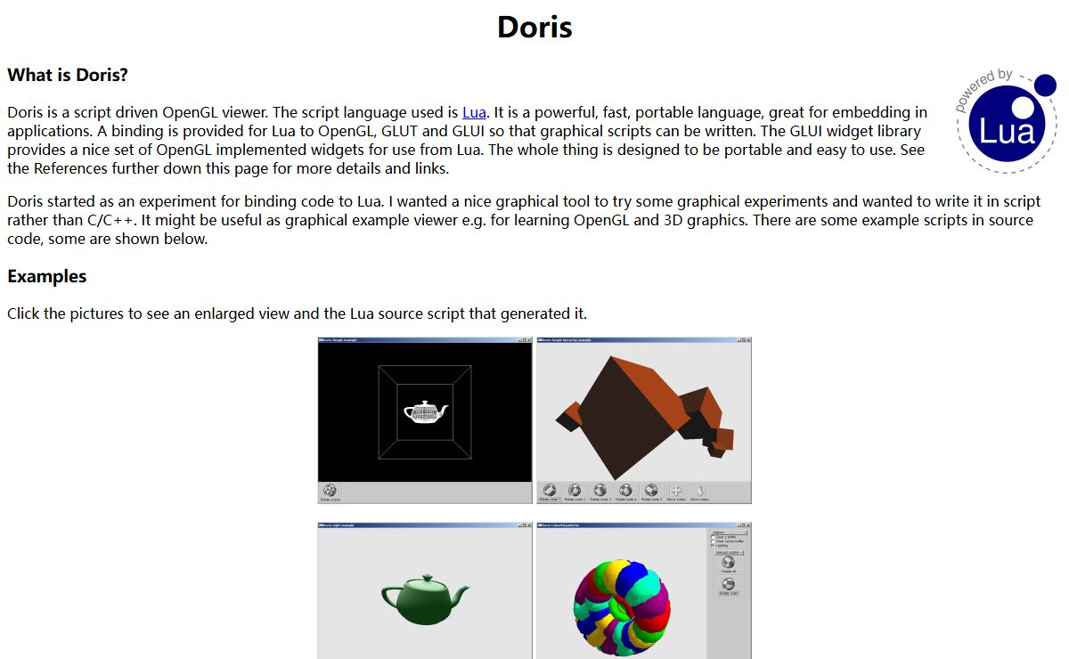 Doris - Script driven OpenGL viewer