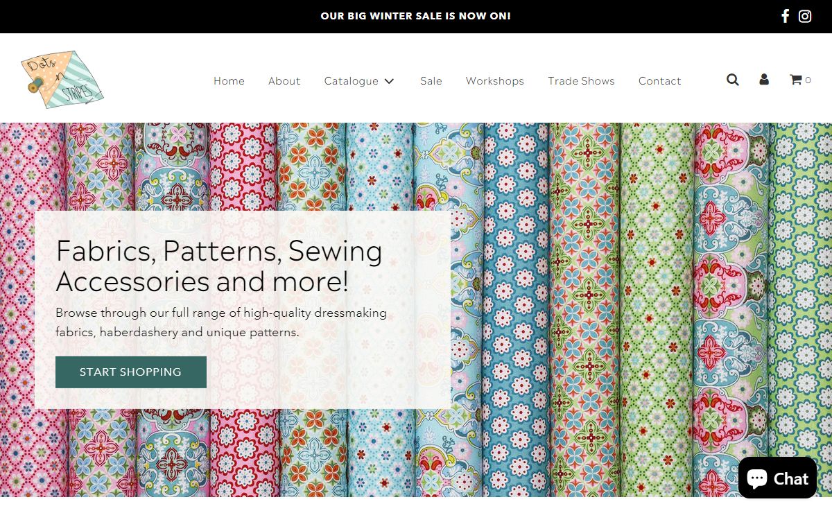 Dots 'n' Stripes • Fabrics, Sewing Accessories and Patterns • UK